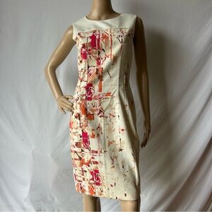 T TAHARI Abstract Print Dress